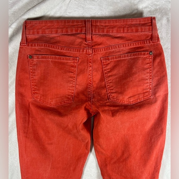 Vince Size 28 Made in USA Cotton Stretch Red Denim Pants - Picture 9 of 10